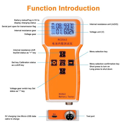 High-Precision Battery Voltage Internal Resistance Tester, Specifications: Host+Clip - Battery & Resistance Tester by buy2fix | Online Shopping UK | buy2fix