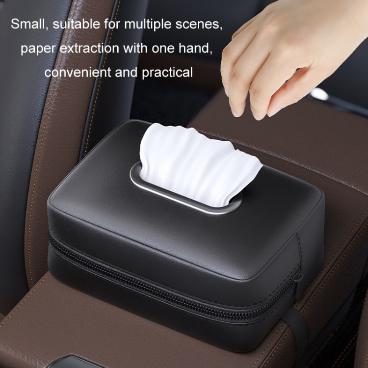 Car Seat Armrest Tissue Box Sun Visor Seat Back Hanging Paper Bag(Brown) - Stowing Tidying by buy2fix | Online Shopping UK | buy2fix