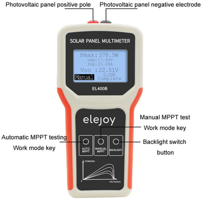 elejoy 400W MPPT Solar Photovoltaic Panel Multimeter(EL400B) - Digital Multimeter by buy2fix | Online Shopping UK | buy2fix