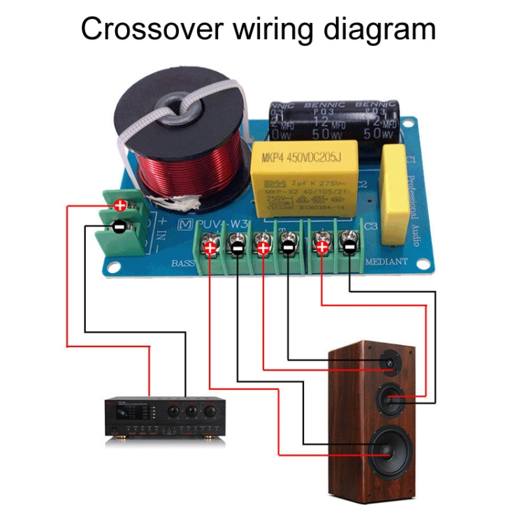 PUV-W3 High Medium And Low 3-Way Audio Crossover Home Cinema Speaker Divider, Style: D Model - Audio Crossover by buy2fix | Online Shopping UK | buy2fix