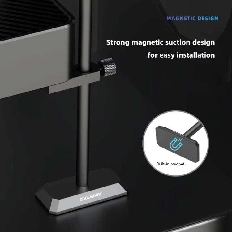 COOLMOON GH195 Desktop Computer Vertical Mounted Graphics Card Protection Shelf Metal Rod Magnetic Support Bracket, Color: Black - Caddies & Enclosures by COOLMOON | Online Shopping UK | buy2fix