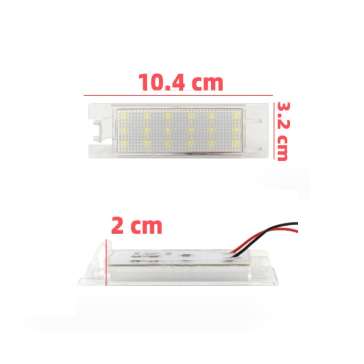 2pcs For Opel ZafiraB / ASTRA / CORSA LED License Plate Light - License Plate Lights by buy2fix | Online Shopping UK | buy2fix