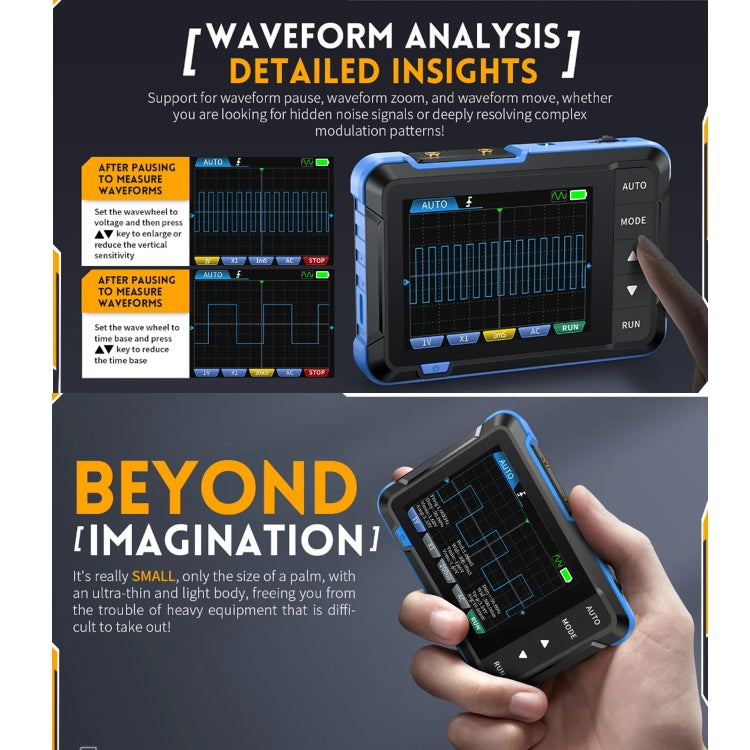 FNIRSI 2 In 1 Mini Portable Digital Oscilloscope Signal Generator, Set: Standard - Digital Multimeter by FNIRSI | Online Shopping UK | buy2fix