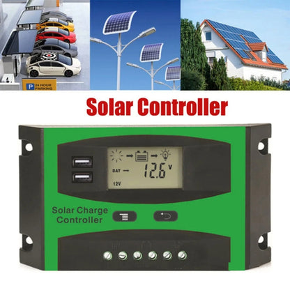 30A 12V/24V Solar Charge And Discharge Controller Dual USB Port LCD Solar Cells Panel Charge Regulator - Others by buy2fix | Online Shopping UK | buy2fix