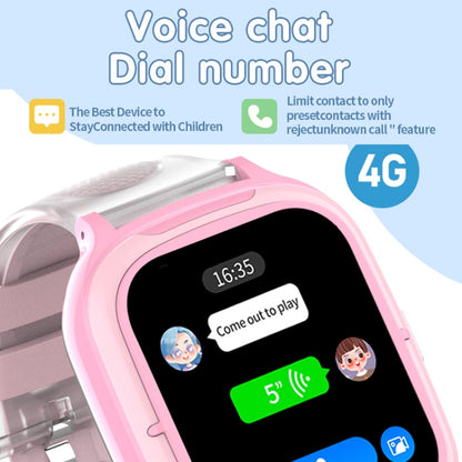 4G Kids Smart Phone Positioning Watch IP67 Waterproof / Video / Voice Calling(Pink) - Smart Watches by buy2fix | Online Shopping UK | buy2fix