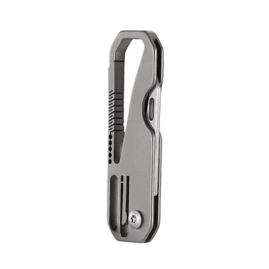 Multifunctional Titanium Keychain Outdoor Portable Defense Mini Folding Knife, Style: With Steel Ring - Key Rings by buy2fix | Online Shopping UK | buy2fix