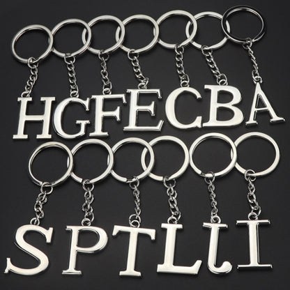 Double-Sided Three-Dimensional Plating Alphabet Keychain, Style: D - Key Rings by buy2fix | Online Shopping UK | buy2fix