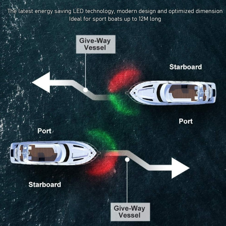 Marine Navigation Warning Light Signal LED Yacht Light, Color: Silver Shell Green - Marine Accessories & Parts by buy2fix | Online Shopping UK | buy2fix