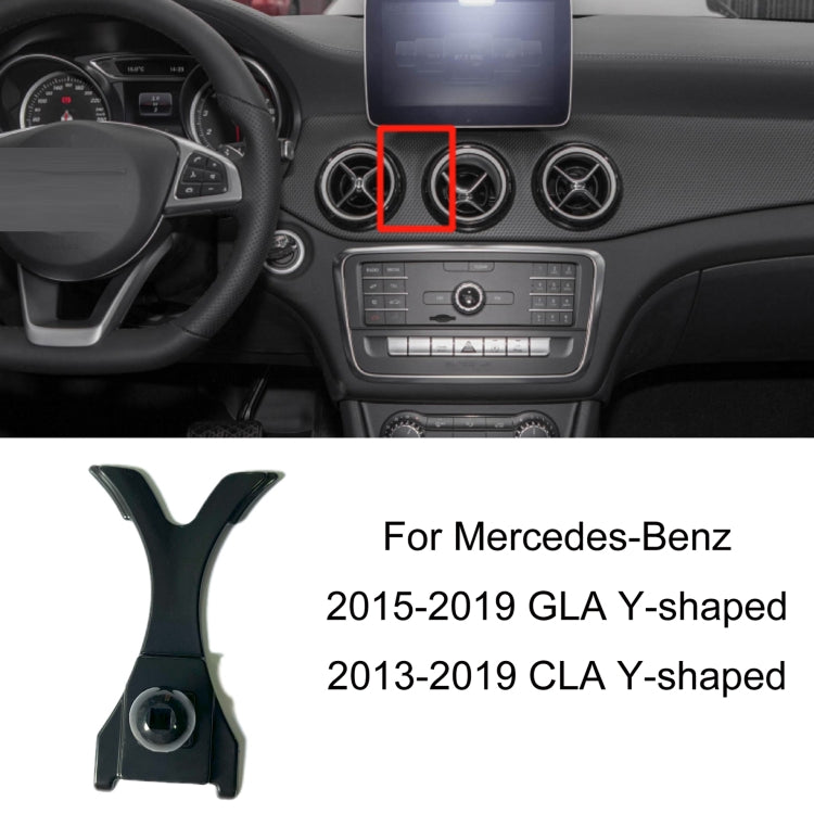 For Mercedes-Benz Mobile Phone Holder Car Air Outlet Base, Model: 15-19 GLA / 13-19 CLA Y-shaped - Special Car Holders by buy2fix | Online Shopping UK | buy2fix