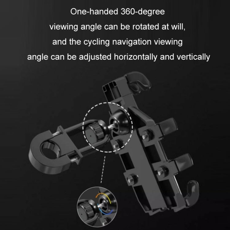 JNHW Motorcycle Bicycle Eight Claw Mobile Phone Navigation Shockproof Bracket, Style: For Rearview Mirror - Holder by JNHW | Online Shopping UK | buy2fix