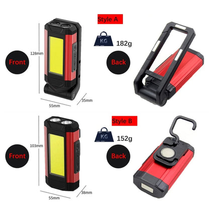 E-SMARTER K011 USB Rechargeable Repair Light With Magnet COB Strong Light Flashlight, Style: A Foldable Red - Other Tools by E-SMARTER | Online Shopping UK | buy2fix