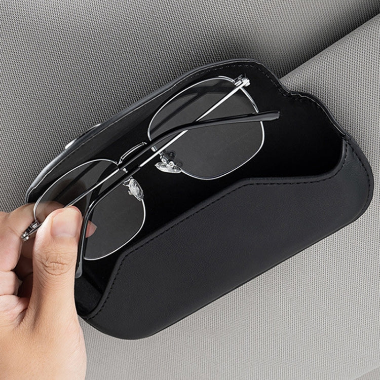 Car Sun Visor Interior Storage Glasses Bag(Black) - Sunglasses & Glasses Clips by buy2fix | Online Shopping UK | buy2fix