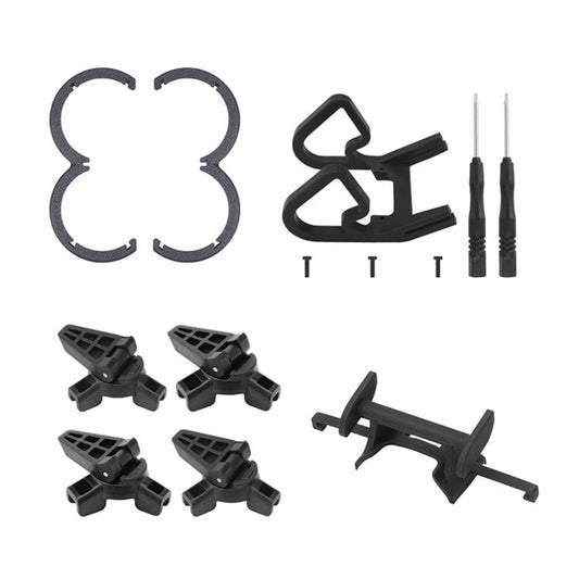 For DJI Neo CQT Impact Protection Cover + Bumper + Folding Stand + Tail Wing 4 In 1 Set(Black) - Mount & Holder by CQT | Online Shopping UK | buy2fix