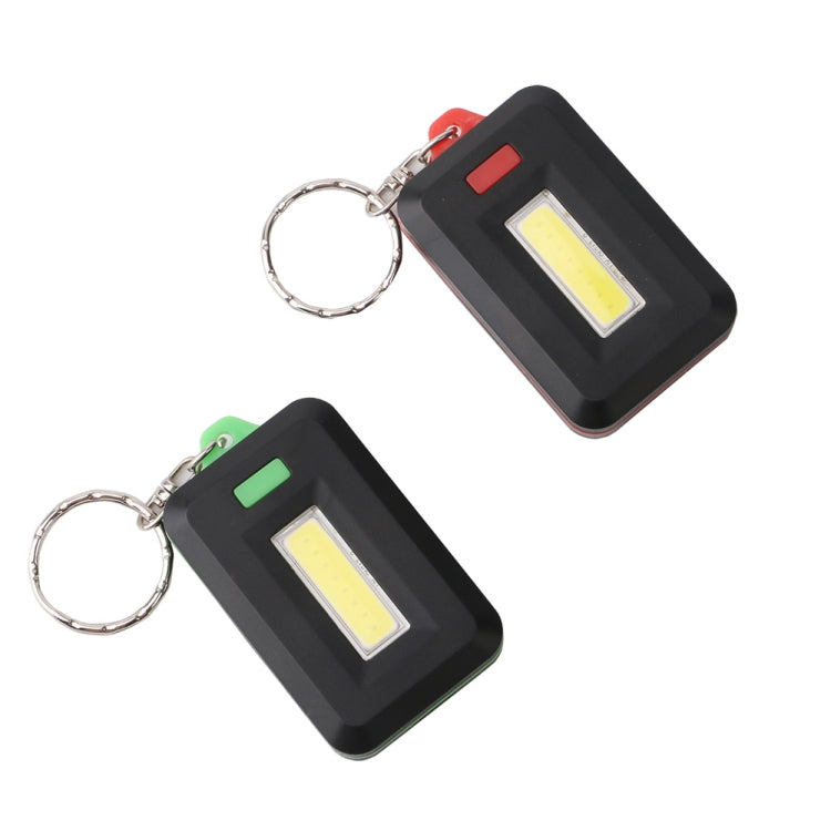 2 PCS 3W Mini COB LED Flashlight Keychain Emergency Camping  Backpack Light with 3 Modes(Green) - Camping Lighting by buy2fix | Online Shopping UK | buy2fix