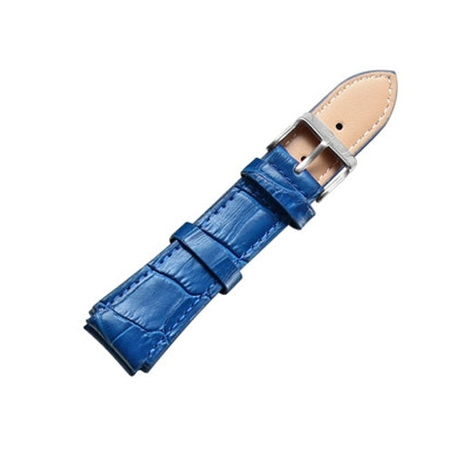CAGARNY Simple Fashion Watches Band Silver Buckle Leather Watch Band, Width: 18mm(Blue) - Watch Accessories & Parts by CAGARNY | Online Shopping UK | buy2fix