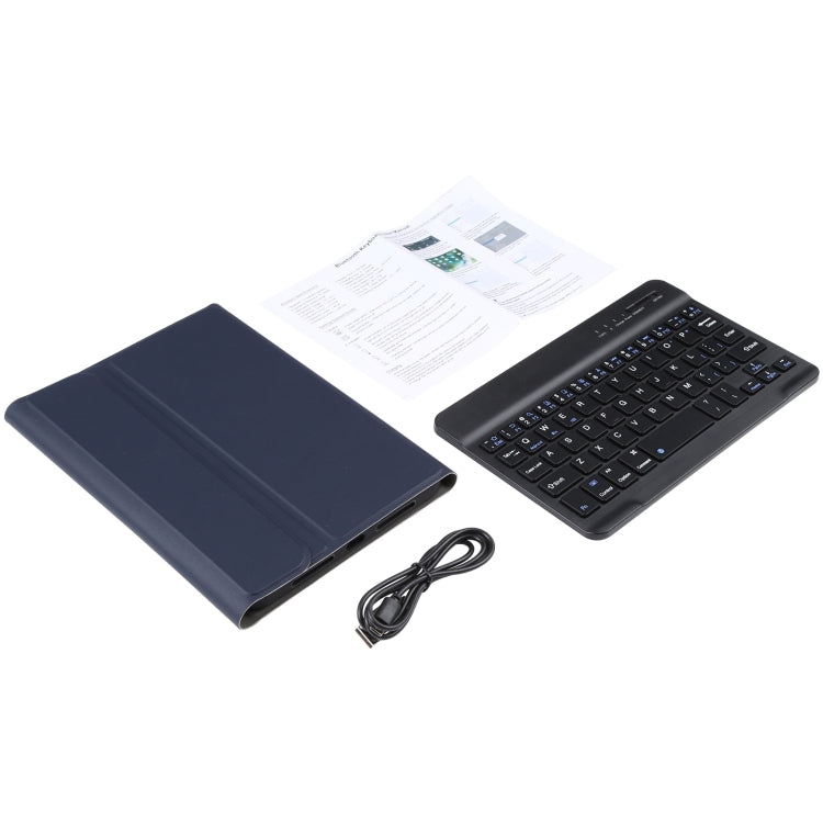 A06 Detachable Lambskin Texture Ultra-thin TPU Bluetooth Keyboard Leather Tablet Case with Stand For iPad mini 6 (Blue) - For iPad mini by buy2fix | Online Shopping UK | buy2fix