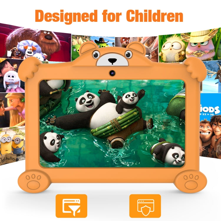 Pritom K7 Pro Panda Kids Tablet PC, 7.0 inch, 2GB+32GB, Android 11 Allwinner A100 Quad Core CPU, Support 2.4G WiFi & WiFi 6, Global Version with Google Play, US Plug (Grey) -  by PRITOM | Online Shopping UK | buy2fix