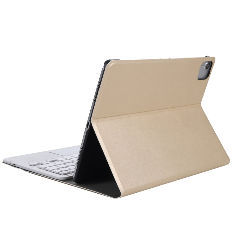 A11-A 2 in 1 Removable Bluetooth Keyboard + Protective Leather Tablet Case with Touchpad & Holder for iPad Pro 11 2021 / 2020 / 2018, iPad Air 2020(Gold) - For iPad Pro by buy2fix | Online Shopping UK | buy2fix