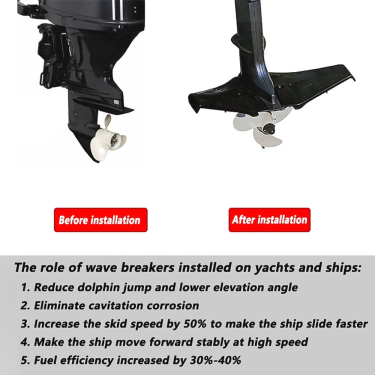 Outboard Motor Wave Pressure Board Sliding Wing Tail for 4 to 50HP Outdrive Stabilizer - Marine Accessories & Parts by buy2fix | Online Shopping UK | buy2fix