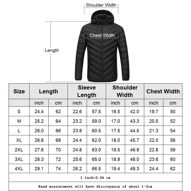 USB Heated Smart Constant Temperature Hooded Warm Coat for Men and Women (Color:Red Size:M) - Down Jackets by buy2fix | Online Shopping UK | buy2fix