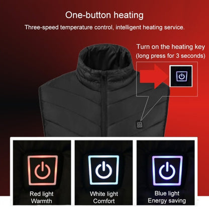 USB Heated Smart Constant Temperature Hooded Warm Coat for Men and Women (Color:Dark Blue Size:XXXXL) - Down Jackets by buy2fix | Online Shopping UK | buy2fix