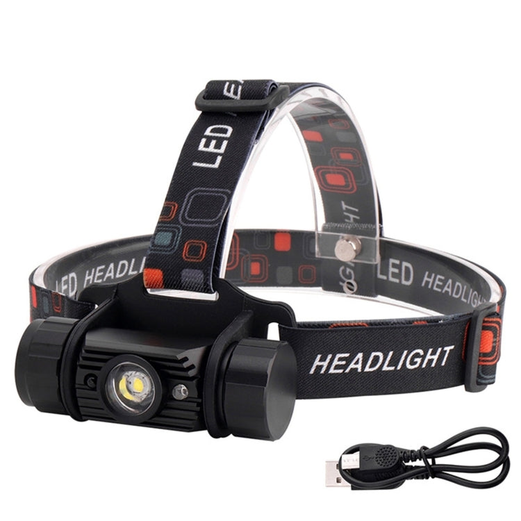 LED Induction Headlight USB Charging Outdoor Waterproof Strong Light Fishing Aluminum Flashlight Headlight (Headlight+2xBatteries) - Headlamp by YWXLight | Online Shopping UK | buy2fix