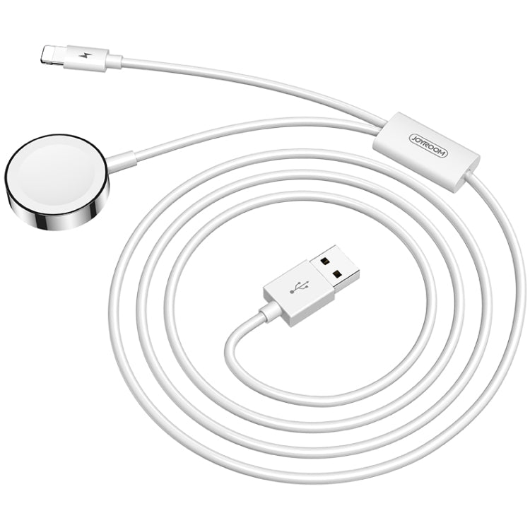 JOYROOM S-IW002 Ben Series 2 in 1 1.5m 3A Magnetic Charge Cable for Apple Watch(White) - Charger / Holder by JOYROOM | Online Shopping UK | buy2fix