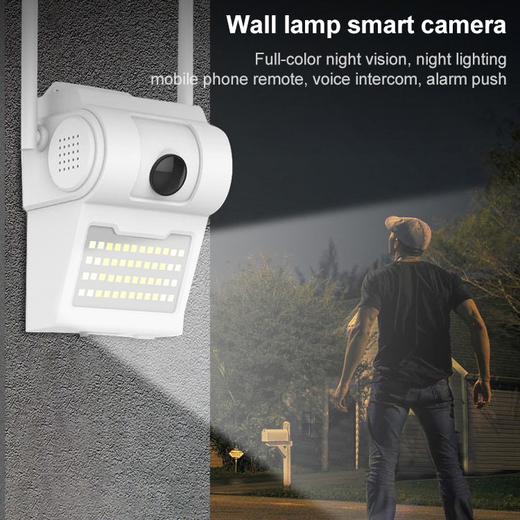 DP14 2.0 Million Pixels 1080P HD Wall Lamp Smart Camera, Support Full-color Night Vision / Motion Detection / Voice Intercom / TF Card, EU Plug - Security by buy2fix | Online Shopping UK | buy2fix