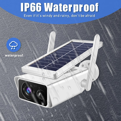 T13-2 1080P HD Solar Powered 2.4GHz WiFi Security Camera with Battery, Support Motion Detection, Night Vision, Two Way Audio, TF Card - Security by buy2fix | Online Shopping UK | buy2fix