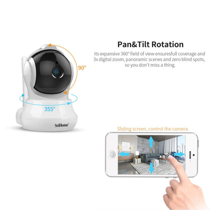 SriHome SH020 3.0 Million Pixels 1296P HD AI IP Camera, Support Two Way Talk / Auto Tracking / Humanoid Detection / Night Vision / TF Card, US Plug - Security by SriHome | Online Shopping UK | buy2fix