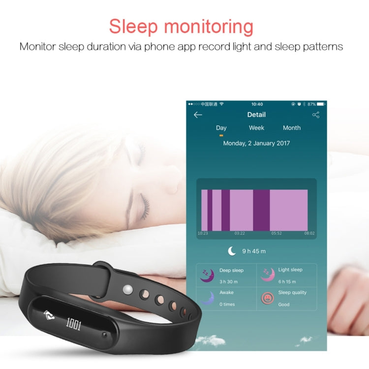 CHIGU C6 0.69 inch OLED Display Bluetooth Smart Bracelet, Support Heart Rate Monitor / Pedometer / Calls Remind / Sleep Monitor / Sedentary Reminder / Alarm / Anti-lost, Compatible with Android and iOS Phones - Smart Wear by buy2fix | Online Shopping UK | buy2fix