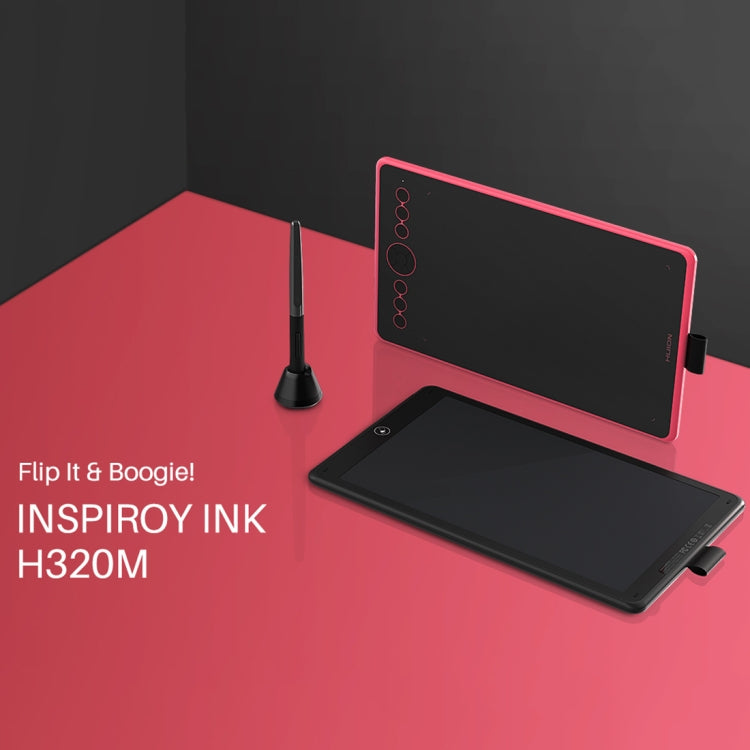 HUION Inspiroy Ink H320M 5080 LPI Art Drawing Tablet for Fun, with Battery-free Pen & Pen Holder(Red) -  by HUION | Online Shopping UK | buy2fix