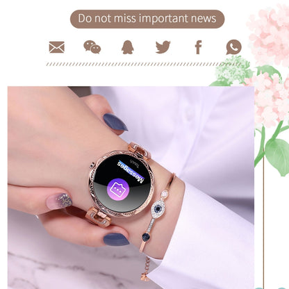 AK15 Fashion Smart Female Bracelet, 1.08 inch Color LCD Screen, IP67 Waterproof, Support Heart Rate Monitoring / Sleep Monitoring / Remote Photography (Rose Gold) - Smart Wear by buy2fix | Online Shopping UK | buy2fix