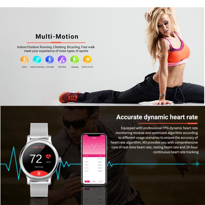 SMA-R2 1.3 inches IPS Screen Smart Watch IP65 Waterproof,Support Call /Message Reminder /Dual-mode Bluetooth 3.0 + 4.0/ Sleeping Monitoring /Sedentary Reminder (Rose Gold Metal Strap) - Smart Wear by buy2fix | Online Shopping UK | buy2fix