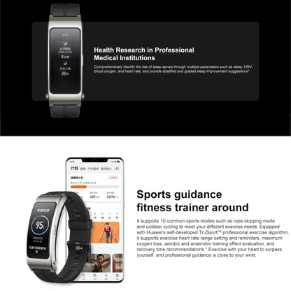 Original Huawei TalkBand B7 Smart Bracelet, 1.53 inch Screen, Support Bluetooth Call / Heart Rate / Blood Oxygen / Sleep Monitoring (Black) - Wearable Devices by Huawei | Online Shopping UK | buy2fix