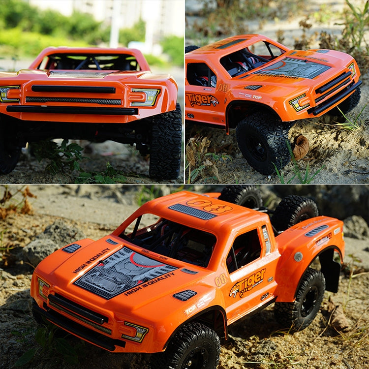 FY-08 Brushless Version 2.4G Remote Control Off-road Vehicle 1:12 Four-wheel Drive Short Truck High-speed Remote Control Car, EU Plug (Orange) - RC Cars by buy2fix | Online Shopping UK | buy2fix