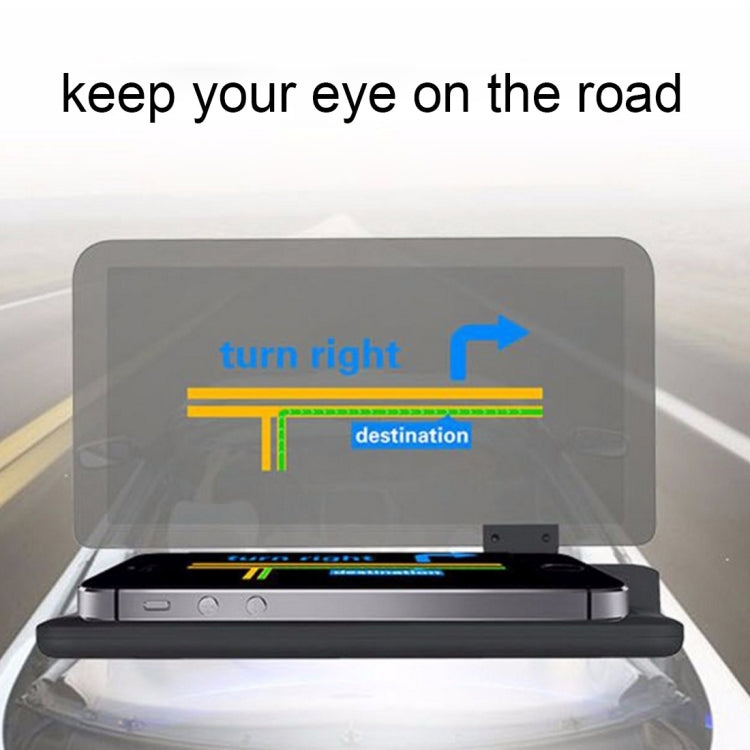 Universal Car GPS HUD Head Up Display Holder / Mobile Phone Navigation Bracket, For iPhone, Galaxy, Huawei, Xiaomi, Lenovo, Sony, LG, HTC and Other Smartphones(Black) - Head Up Display System by buy2fix | Online Shopping UK | buy2fix