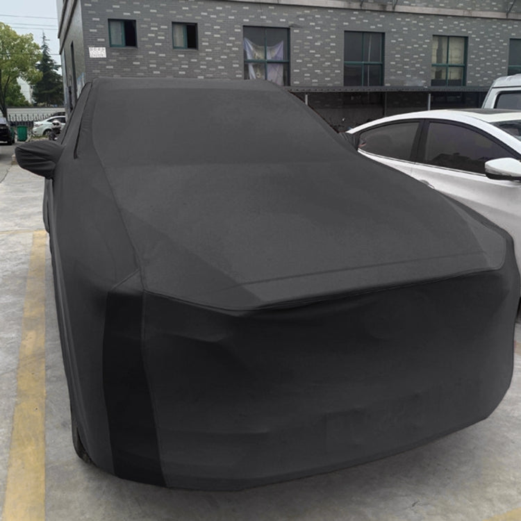 Anti-Dust Anti-UV Heat-insulating Elastic Force Cotton Car Cover for Sedan Car, Size: S, 4.3m~4.65m (Black) - PE Material by buy2fix | Online Shopping UK | buy2fix