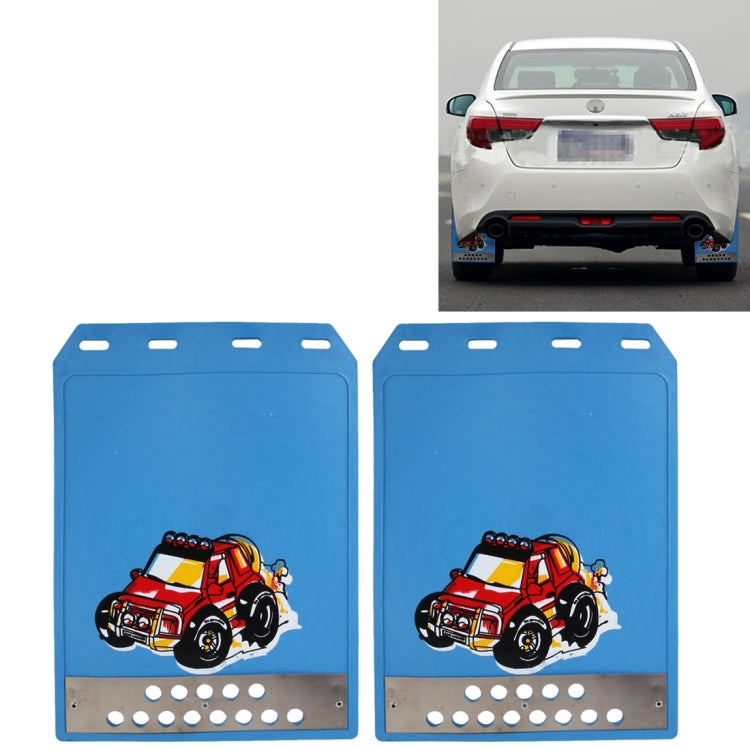 2 PCS WS-003 Premium Heavy Duty Molded Splash Mud Flaps Auto Front and Rear Guards, Small Size, Random Pattern Delivery(Blue) - Mudguards by buy2fix | Online Shopping UK | buy2fix