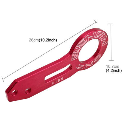 Benen Aluminum Alloy Rear Tow Towing Hook Trailer Ring for Universal Car Auto with Two Screw Holes(Red) - In Car by buy2fix | Online Shopping UK | buy2fix