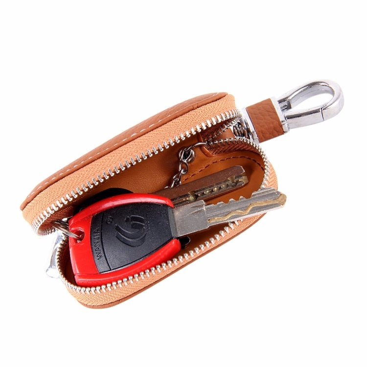 Universal Leather Crocodile Texture Waist Hanging Zipper Wallets Key Holder Bag (No Include Key)(Brown) - Car Key Cases by buy2fix | Online Shopping UK | buy2fix