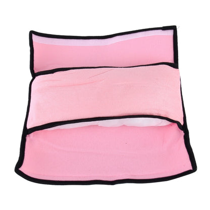 2 PCS Children Baby Safety Strap Soft Headrest Neck Support Pillow Shoulder Pad for Car Safety Seatbelt(Pink) - Seat Belts & Padding by buy2fix | Online Shopping UK | buy2fix