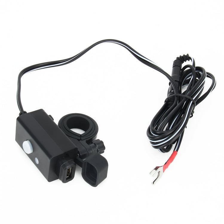 Waterproof Motorcycle USB Phone Charger Adapter with Power Switch 5V Single Ports Smart Charging Power Socket, for Phone, Tablets, GPS - Electrical System by buy2fix | Online Shopping UK | buy2fix