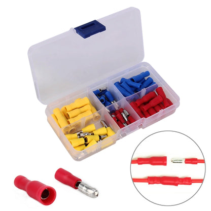 60 in 1 Mixed Cold Press Electrical Insulated Terminals Bullet Solderless Crimp Connectors Kit - In Car by buy2fix | Online Shopping UK | buy2fix