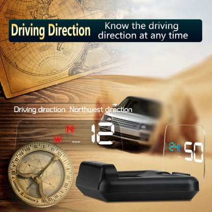 T900 Car GPS HUD Virtual HD Reflection Board Head-up Display, Speed & Driving Distance / Time Display, Over Speed & Voltage & Low Voltage Alarm, Fatigue Driving - Head Up Display System by buy2fix | Online Shopping UK | buy2fix