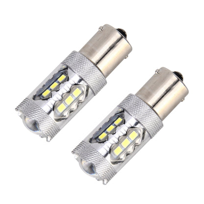 2 PCS 1156 / BA15S 5W 250LM 6000K Car Auto Turn Light Reversing Lights 16LEDs SMD-2835 Lamps, DC 12V(White Light) - Arrow Turn Lights by buy2fix | Online Shopping UK | buy2fix