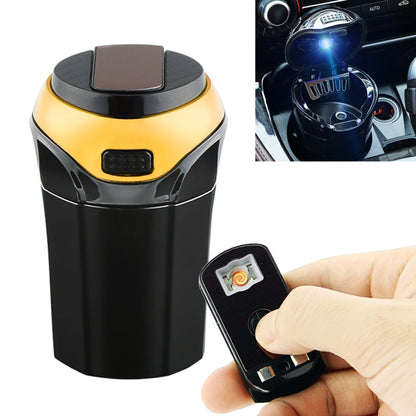 2 in 1 Universal Car Detachable Electronic Cigarette Lighter + Trash Rubbish Bin Ashtray(Gold) - Ashtrays by buy2fix | Online Shopping UK | buy2fix