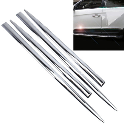 4 PCS Car Auto Door Side Edge Metal Anti-scratch Body Guard Protection Strip Sticker(Silver) - Anti Collision Sticker by buy2fix | Online Shopping UK | buy2fix