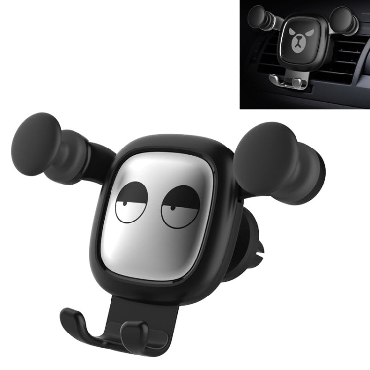 Big Eyes Pattern Gravity Cartoon Air Vent Car Mount Phone Holder(Black) - Car Holders by buy2fix | Online Shopping UK | buy2fix