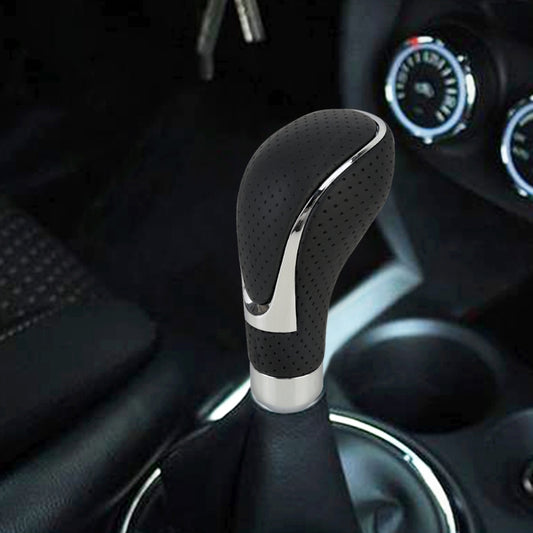 Universal Car PU Leather and Metal Gear Shift Knob Modified Auto Car Transmission Shift Lever Knob - Shift Knob by buy2fix | Online Shopping UK | buy2fix